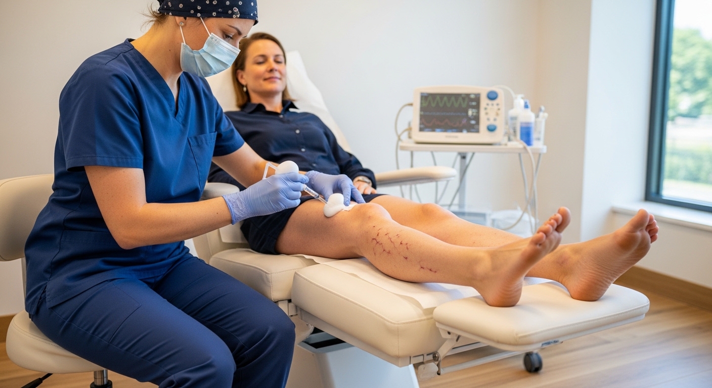 Varices vasculares en las piernas